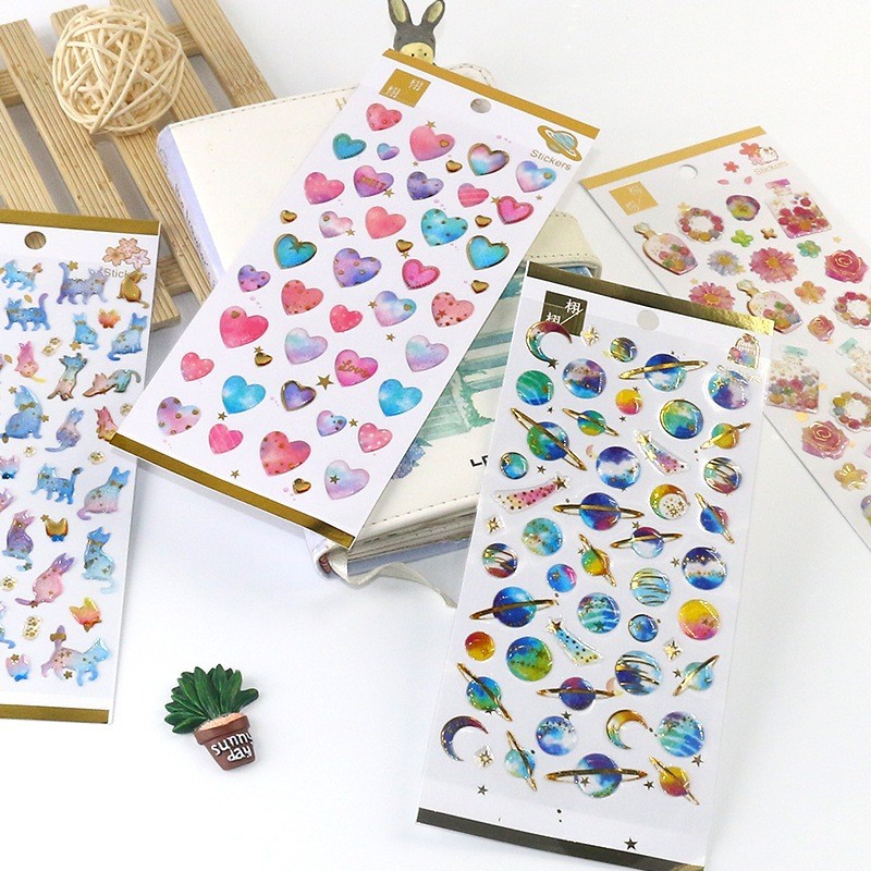 สติ๊กเกอร์ 3D GLITTER GALXY สําหรับอุปกรณ์เสริม - สติ๊กเกอร์ภาพ ZODIAC CHILDRENS EDUCATIONAL STAR RA