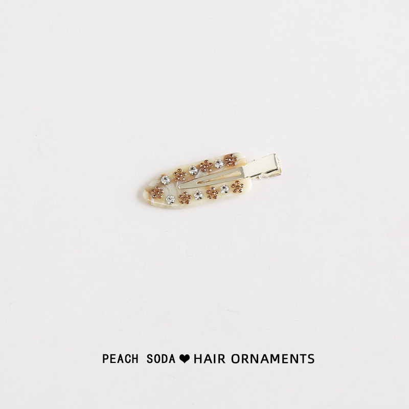 MAUROPOLI Daily Art Retro Fresh Sweet Style Full Diamond Side Clip Simple Fashion Small Seamless Hai