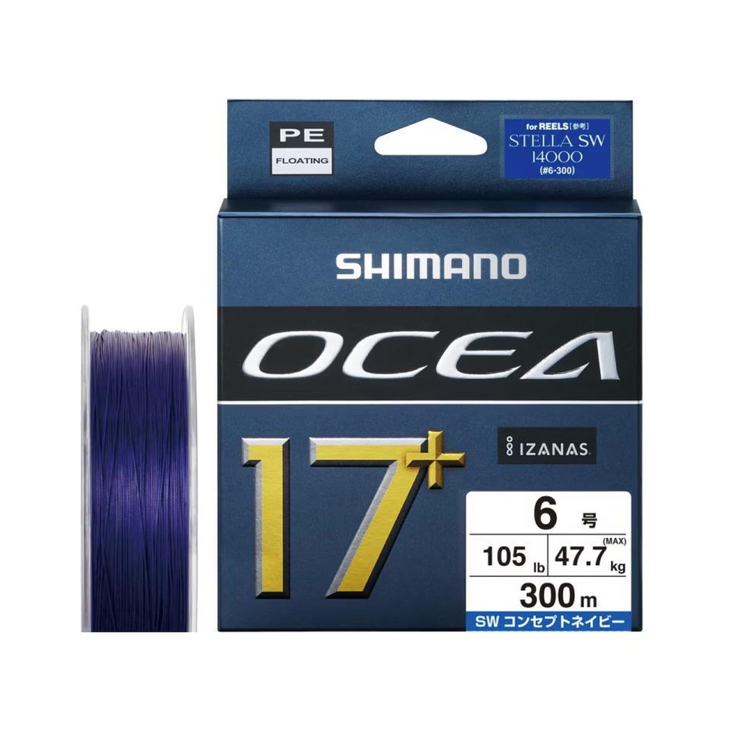 Shimano PE Line Ocea 17+ PE 300m LD-A71Y 6号 (105lb) SW Navy