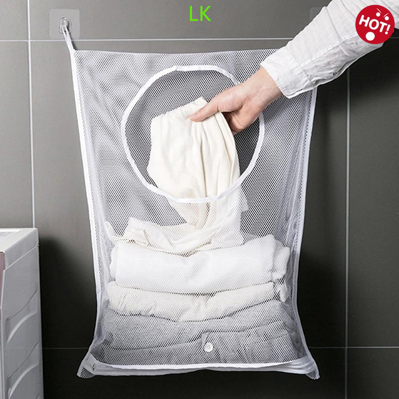 Over-the-Door แขวนตะกร้าซักผ้าติดผนังเสื้อผ้าสกปรกจัดเก็บสําหรับจัดเก็บของเล่นในห้องน้ํา<LKPT7.8>