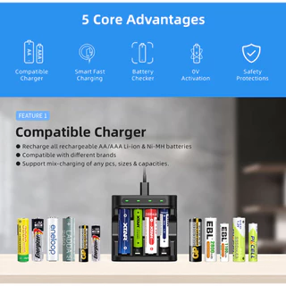 ✅ รับประกันศูนย์1ปี ✅ XTAR L4 เครื่องชาร์จแบตเตอรี่ AA / AAA 1.5V /1.2V