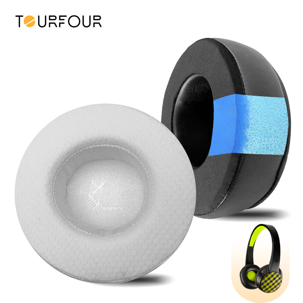TOURFOUR แผ่นรองหูฟังสําหรับ Rapoo S100 หูฟังแผ่นรองหูฟังที่คาดผม