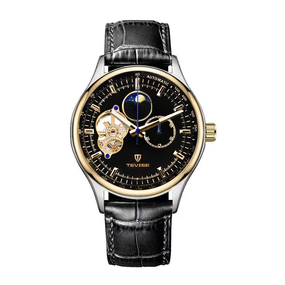 TEVISE 9827 Skeleton Automatic Watch - Business Mechanical Chronograph (Fall 2025 Collection)