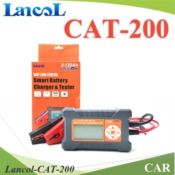 เครื่องชาร์จและทดสอบแบตเตอรี่ 2 in 1 Lancol รุ่น Lancol-CAT-200 3A หน้าจอ LCD