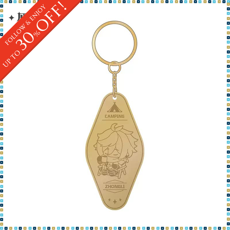 Genshin Impact Official Keychain – Ankan Camping Series (Zhongli) – miHoYo Licensed Goods