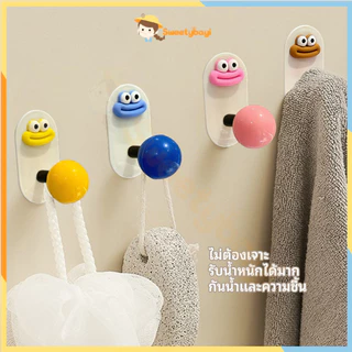 SWEETYBAYI ตะขอแขวน ตะขอแขวนของ ตะขอถ้วยดูด ติดผนัง ตะขอติดผนัง ลายการ์ตูนสัตว์น่ารัก