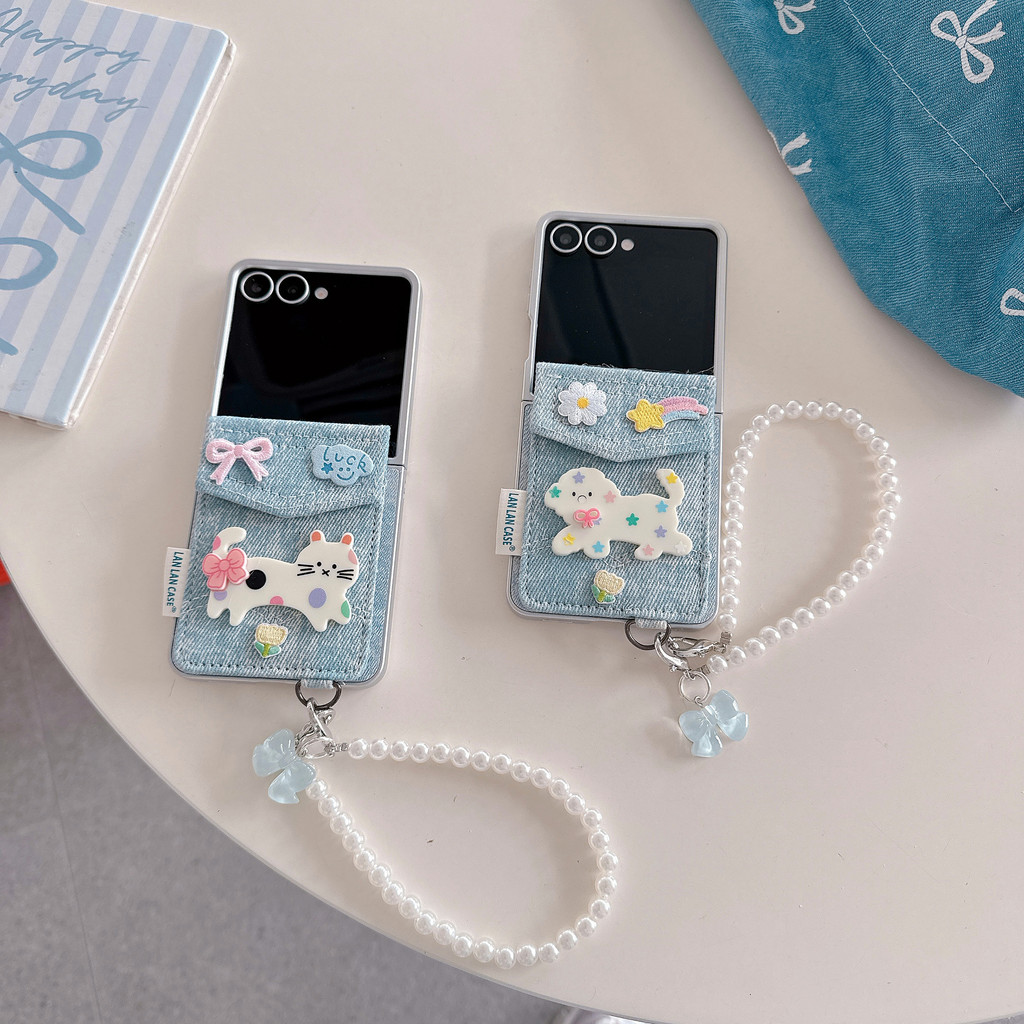 Flip7 คาวบอยกรณีแมวกระเป๋าวงเล็บ Flip6 Samsung Galaxy Z Flip5 กรณีน่ารักค้นหา N3 flip Z Flip 3 Flip 4 5G hard กันกระแทกโทรศัพท์ความคิดสร้างสรรค์กรณีปก