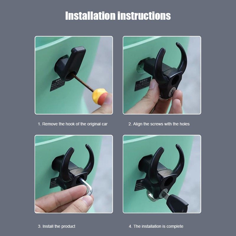 carboss ตะขอแขวนหมวกกันน็อค ตะขอคู่ ไม่สนิม ไม่ซีด ใช้สำหรับเกี่ยวสิ่งของต่างๆ - รูปที่ 2