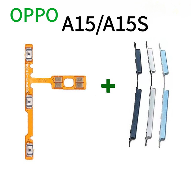 ปุ่มปรับระดับเสียงไฟ flex สําหรับ oppo A15 A15S ON OFF switch Out ปุ่มด้านข้าง Flex Cable Replacement1 Replacement1