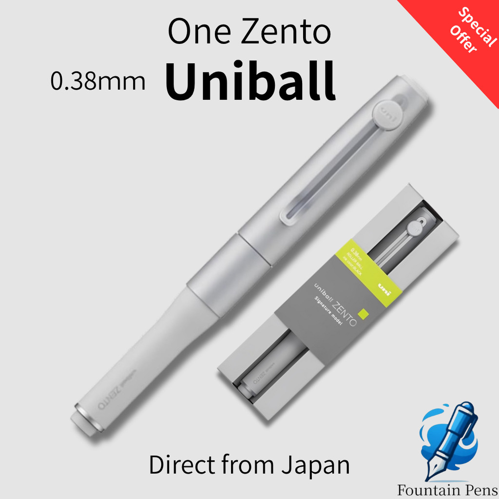 ปากกาหมึกเจล Uni Uni-Ball One Zento ขนาด 0.38 มม. สีเงิน Signature