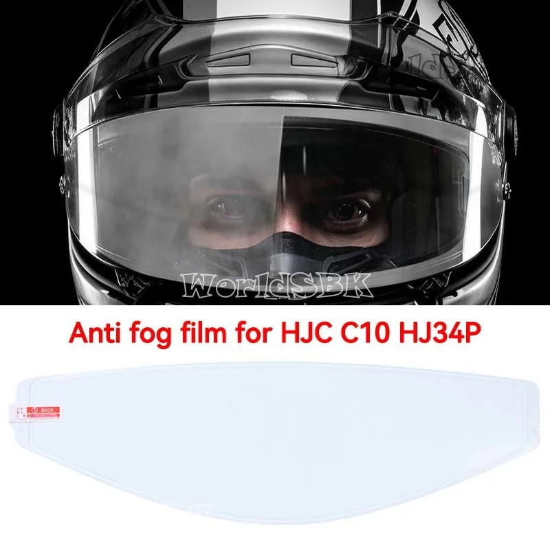 C10 Anti หมอกฟิล์มสติกเกอร์สําหรับ HJC HJ-34P HJ 34P C10 รถจักรยานยนต์หมวกกันน็อค Visor เลนส์โล่อุปก