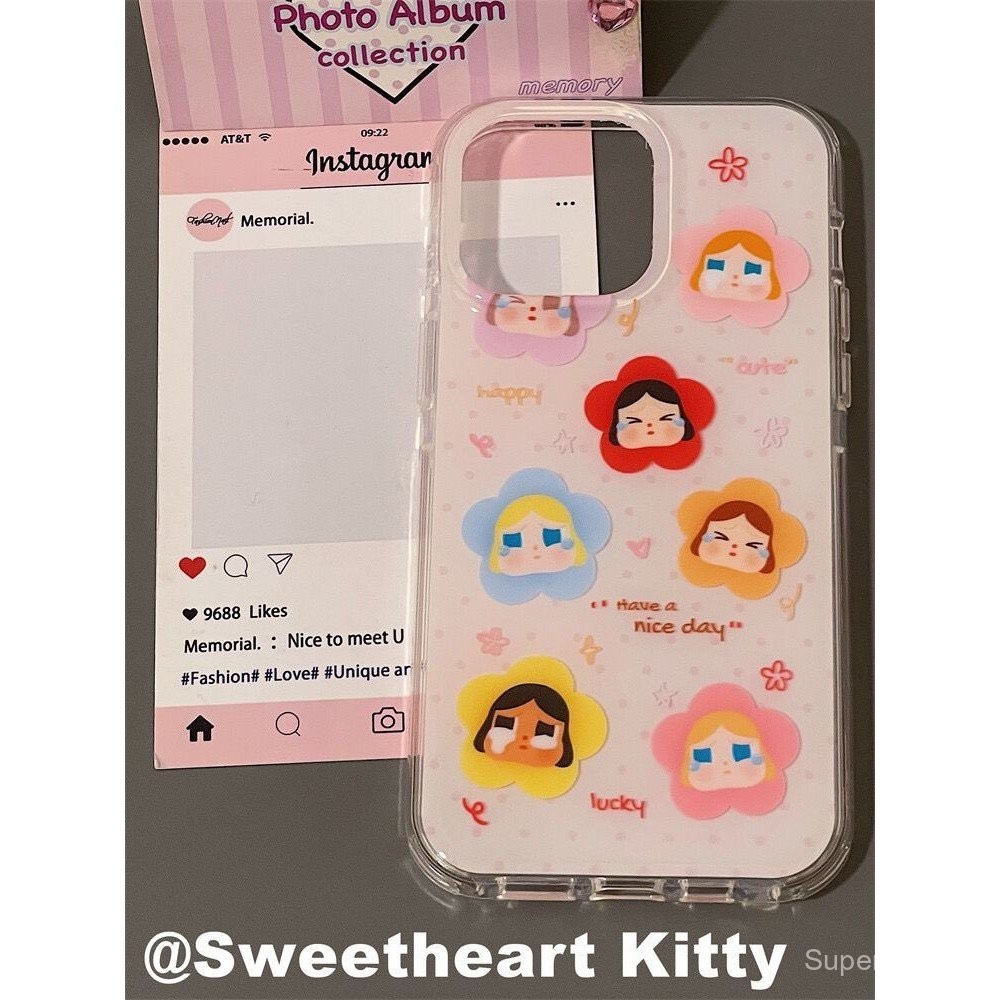 เคสโทรศัพท์ เหมาะสําหรับ iPhone 7 8 X XS XR XSMAX 11 12 13 14 15 16 Pro max Plus ดอกไม้ร้องไห้เด็ก P
