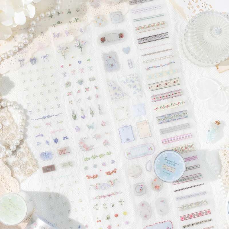 Journal GO 3cmx2m น่ารัก Healing ยามบ่ายกระดาษกาวสติกเกอร์ตกแต่ง Collage DIY Scrapbooking Hand Made เทปเครื่องเขียน