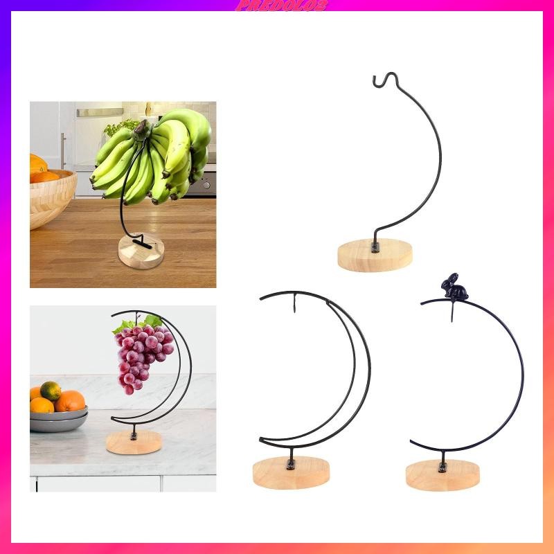 [Predolo2] Banana Tree Holder Stand with Hook น้ําหนักเบาทนทาน Fruit Storage Organizer ตกแต่งมัลติฟั