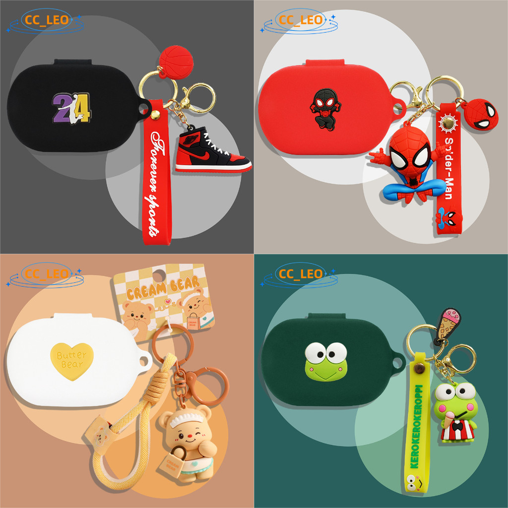 For EDIFIER Comfo Flex Case EDIFIER Comfo CC Silicone Soft Case Cartoon Burger Fries Keychain Pendan