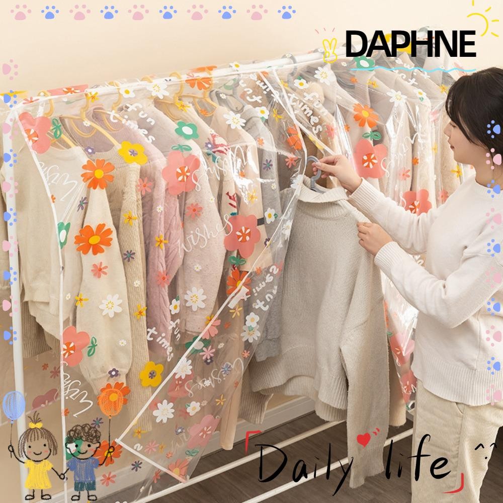 DAPHNE ปกป้องการจัดเก็บชุด, ผ้าคลุมฝุ่นเสื้อผ้าแบบหนากันน้ํา, ผ้าคลุมกันฝุ่นกันฝุ่นความจุขนาดใหญ่