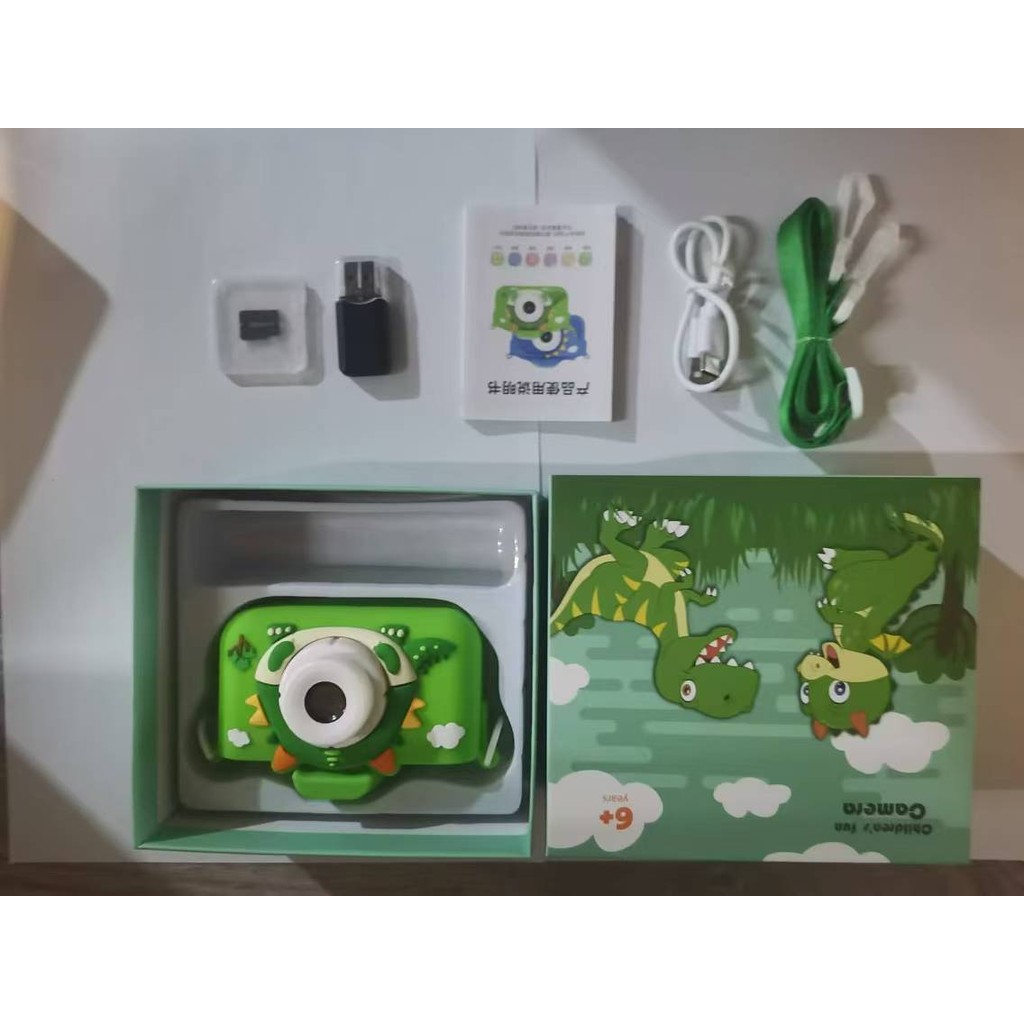 E * M 1080P เด็กกล้องดิจิตอลน่ารักกล้องวิดีโอดิจิตอลสําหรับเด็ก Dual เลนส์ 2.0 นิ้วหน้าจอ IPS 48M ภา