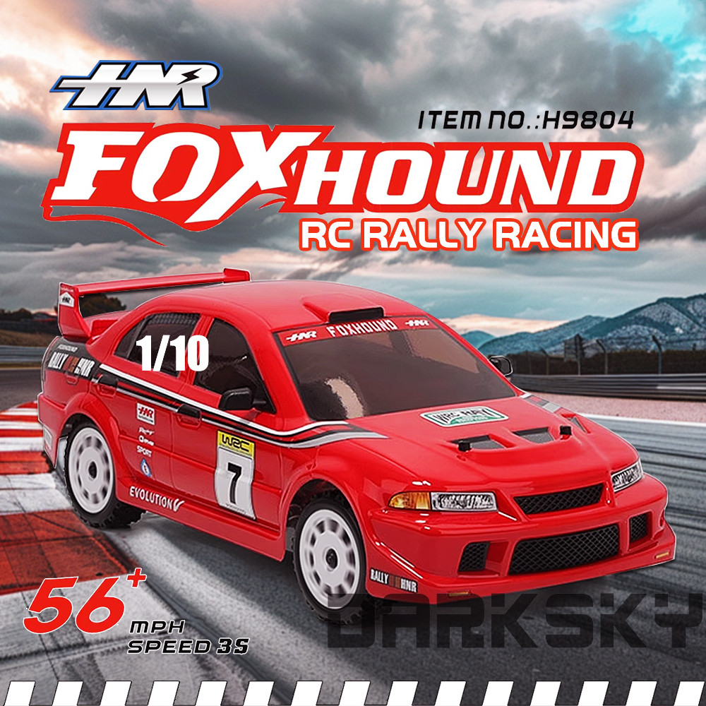 HNR H9804 FOXHOUND รถแรลลี่ไร้แปรงถ่าน 1/10 RC รีโมทคอนโทรลไฟฟ้ารุ่น Off-Road รถ 2.4GHz 4WD RTR ผู้ใหญ่ของเล่น
