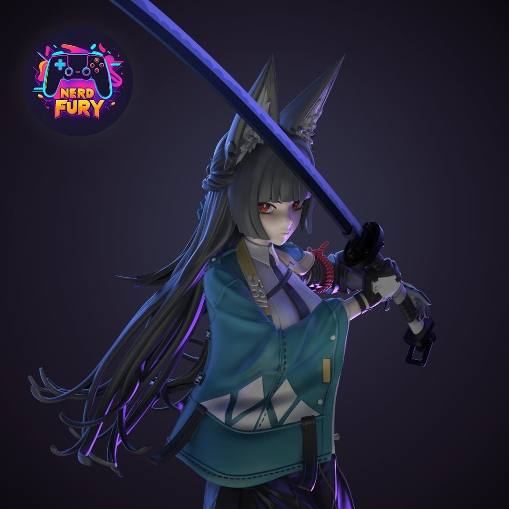 3W42 GK สองมิติ 3d ดูรูปอย่างแน่นอนที่กําหนดเองการพิมพ์ Yamei สาวอะนิเมะสินค้าสีขาวรุ่นเครื่องประดับ