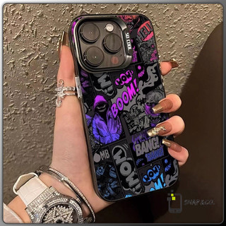 ชั้นสูง แฟชั่นดาร์กคอมิกส์ เคส Iphone16 ProMax15 14 13 11 12pro xs xsmax xr 7 8plus สุดยอดและขายดี สไตล์ดาร์ก