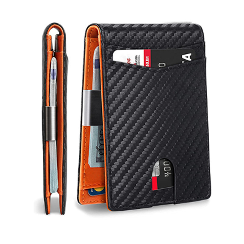 Minimalist Mens Simple Card Holder Carbon Fiber Dollar Wallet 12 Card Holder 0725hw