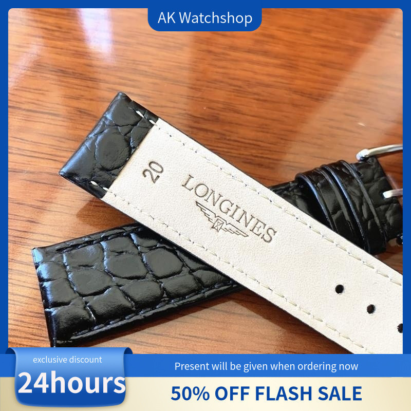 สายหนังจระเข้ Longines la grande classique/elegant/DolceVita - สายนาฬิกาทดแทนระดับพรีเมียมสําหรับผู้