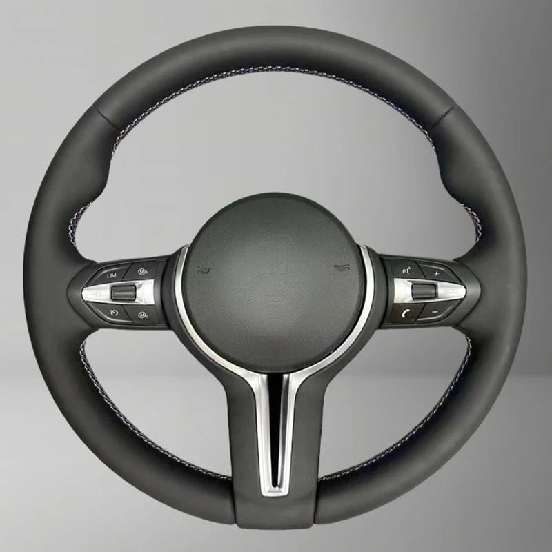 ที่กําหนดเองพวงมาลัยรถหนังแท้สําหรับ BMW F12 F13 M6 F10 X5 M F86 F33 F87 M2 F80 M3 F82 E80 E9 X6 M F