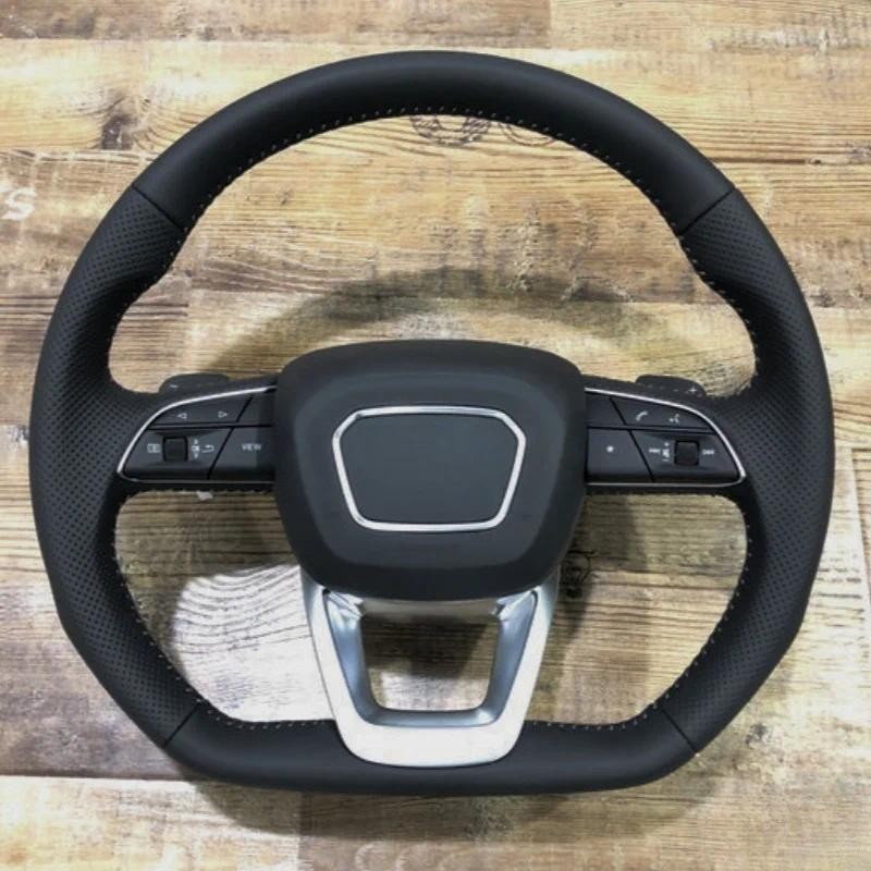 ที่กําหนดเองหนังแท้พวงมาลัยรถ Fit สําหรับ Audi A4 A5 Q3 Q5 Q5L Q7 Q8 พวงมาลัยรถ Accessoriesauto อะไห