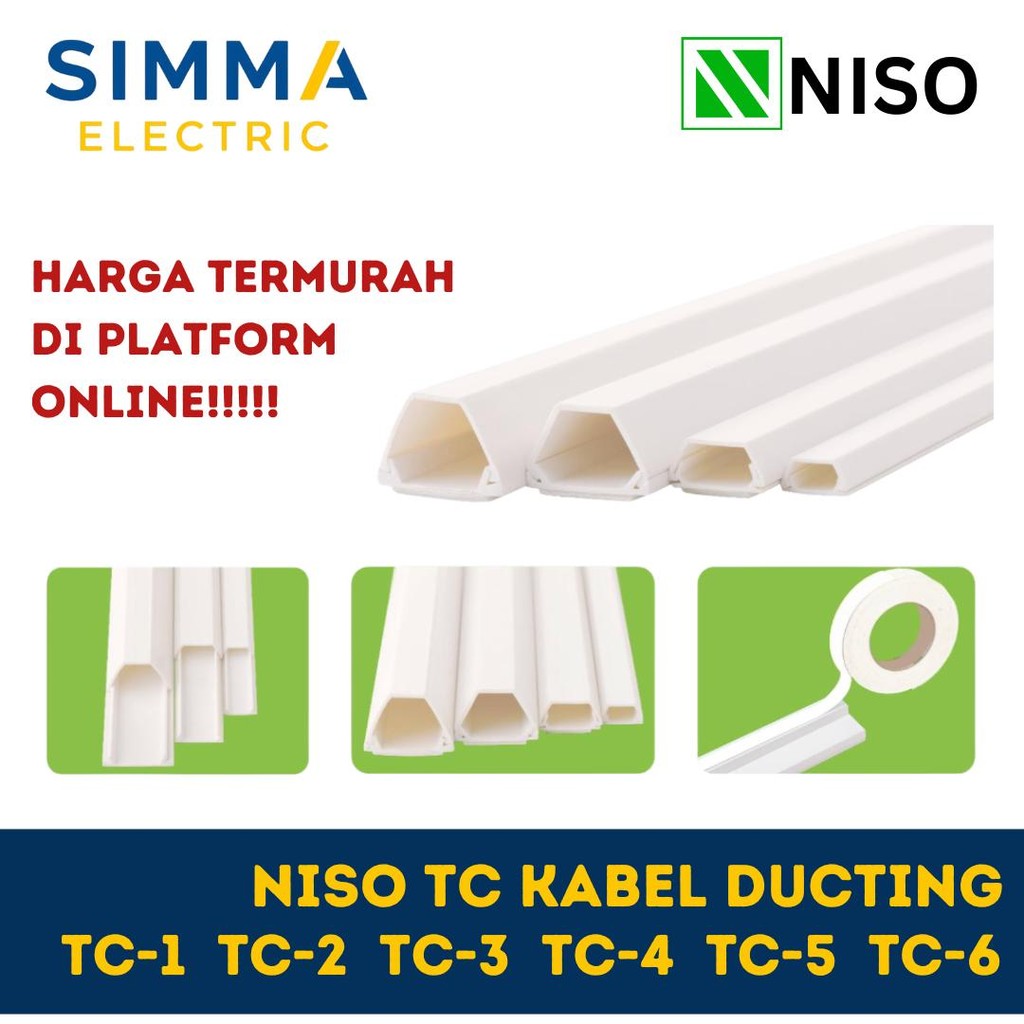 Niso Cable Ducting TC1 TC2 TC3 TC4 TC5 TC6 Cable Protector Cable Line Dukting Dakting Cable TC Simma