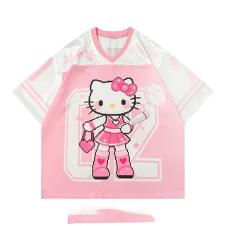 เสื้อยืดแขนสั้น F&amp;X American Jersey Retro สำหรับหนุ่มสาวในฤดูร้อน