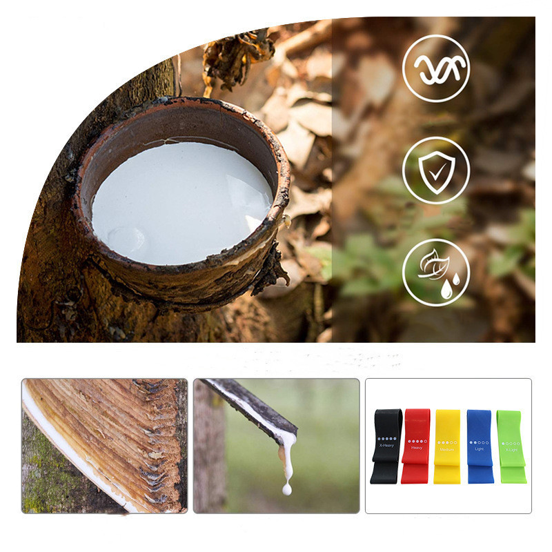 ยางยืดออกกำลังกาย เชือกยางยืด วัสดุยาง ความยืดหยุ่นสูง 5PSC เหมาะสำหรับกีฬายืด - รูปที่ 6