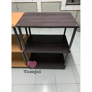ชั้นวางของอเนกประสงค์ 3ชั้น ไม้ปาร์ติเกิ้ล N43 เสาเหล็กหนา แข็งแรง รองรับได้ถึง 40กิโลกรัม tj99