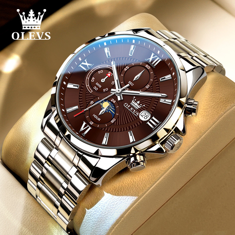 2025 นาฬิกาผู้ชายแฟชั่นสไตล์ใหม่มัลติฟังก์ชั่นส่องสว่างกันน้ําควอตซ์นาฬิกาผู้ชาย