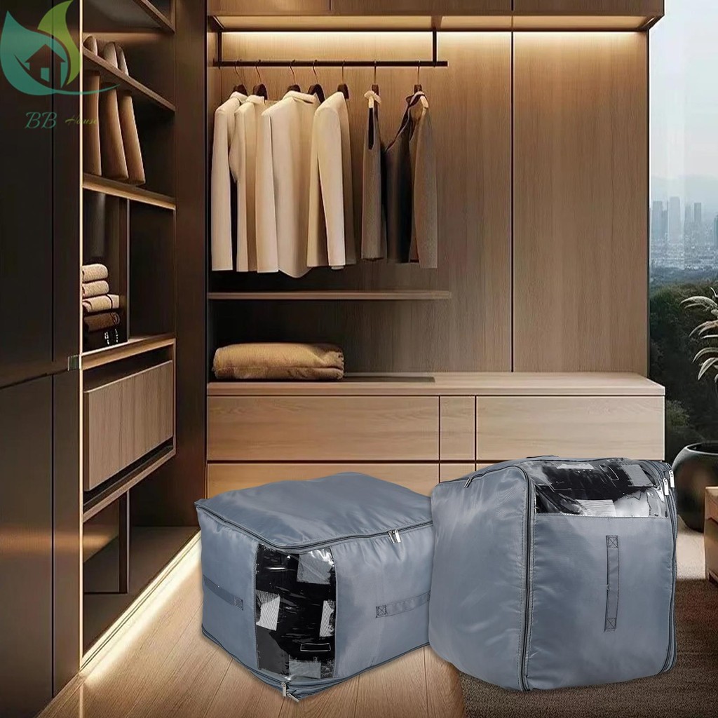 2 ชิ้นล้างทําความสะอาดได้การบีบอัดกระเป๋าหน้าต่างใสเสื้อผ้าที่เก็บสําหรับผ้าพันคอผ้าปูที่นอนย้ายหอพั