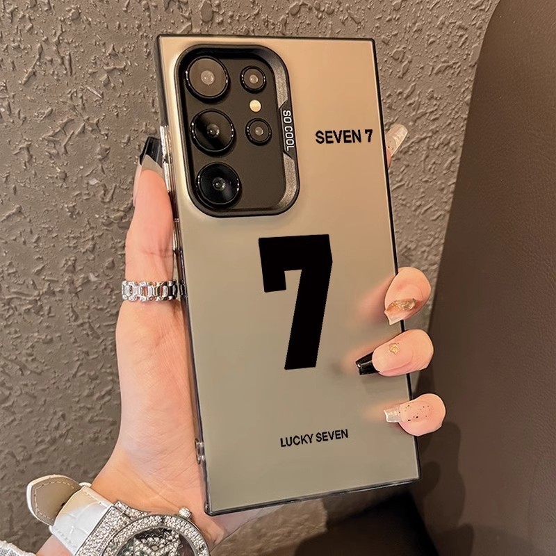 Lucky Number 7 Simple Trend โทรศัพท์มือถือ Soft Case เข้ากันได้กับ Samsung A05/A05S/A13 4G/A14 4G/A1