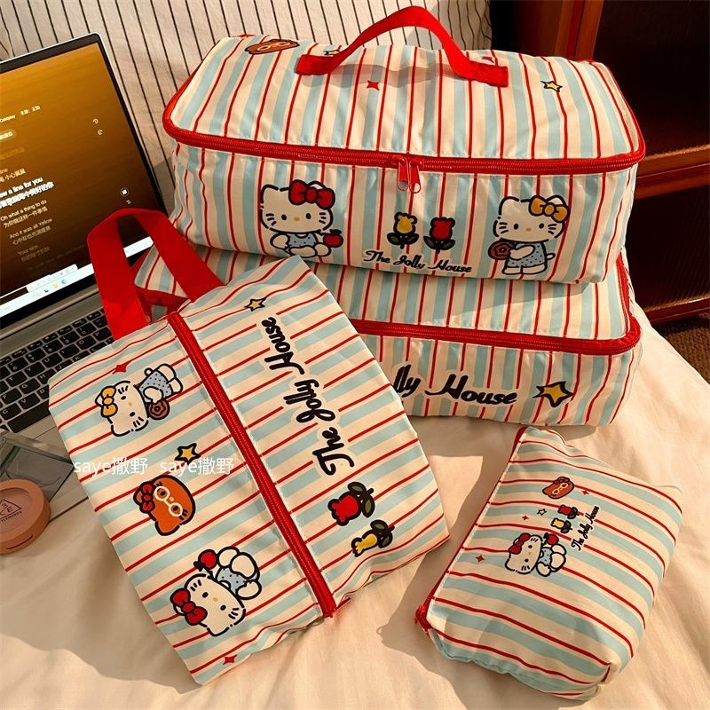 Hello Kitty Travel Organizer Sanrio KT Cat Portable Travel Bag For Trip Business Portable Cosmetic