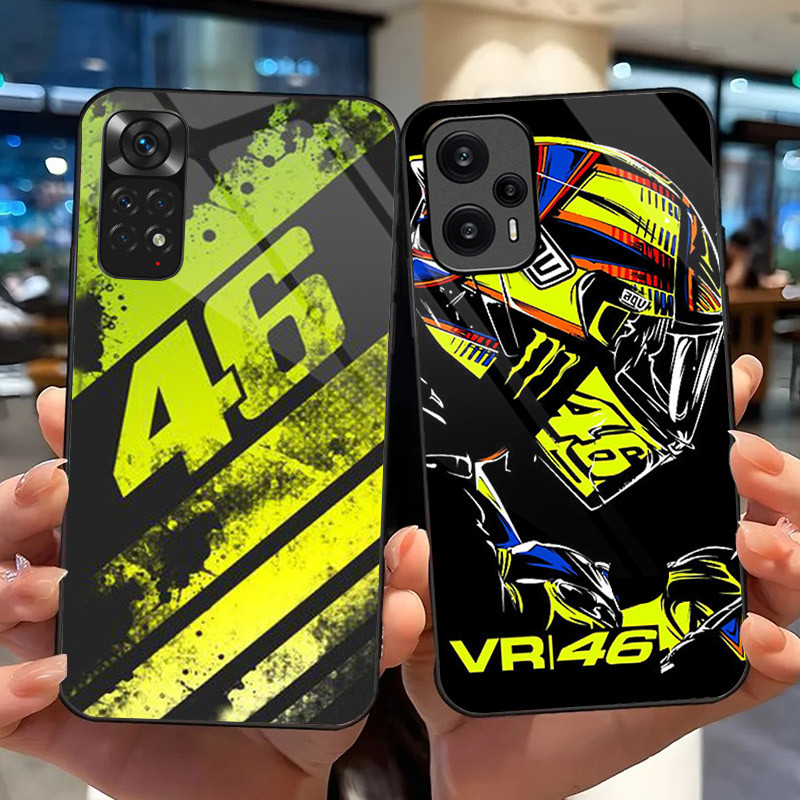 Valentin Rossi vr 46 02 เคสโทรศัพท์แก้วสําหรับ Xiaomi Redmi หมายเหตุ 13 Pro Plus 12 4G 11 10 5G 9 ฝา