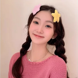 ส่งด่วนใน 4 ชั่วโมง 📌 กิ๊บติดผม กิ๊บติกผมดารา รูปดาว นุ่ม สีลูกกวาด สไตล์เกาหลี เครื่องประดับ ตกแต่งผม H66