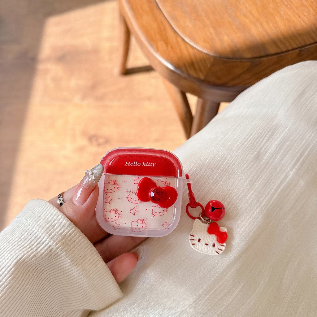 สําหรับHUAWEI FreeBuds 4 5 6 7 i 4E SE PRO 3 2 + FreeClip Hello Kitty Cat Soft Tpuกรณีฝาครอบป้องกัน ราคา ถูกที่สุด ดีลบีเคเค แกลเลอรีภาพที่ 2