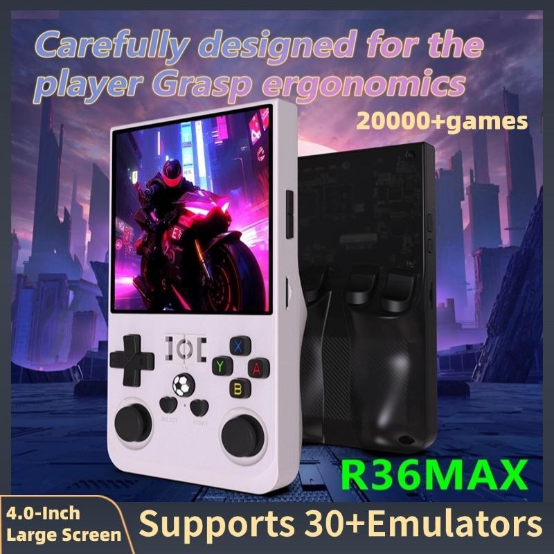 ของขวัญฟรีHot sale หน้าจอขนาดใหญ่ 4 นิ้ว R36s MAX คอนโซลเกมมือถือ 4K ความละเอียดสูงสองผู้เล่น battle