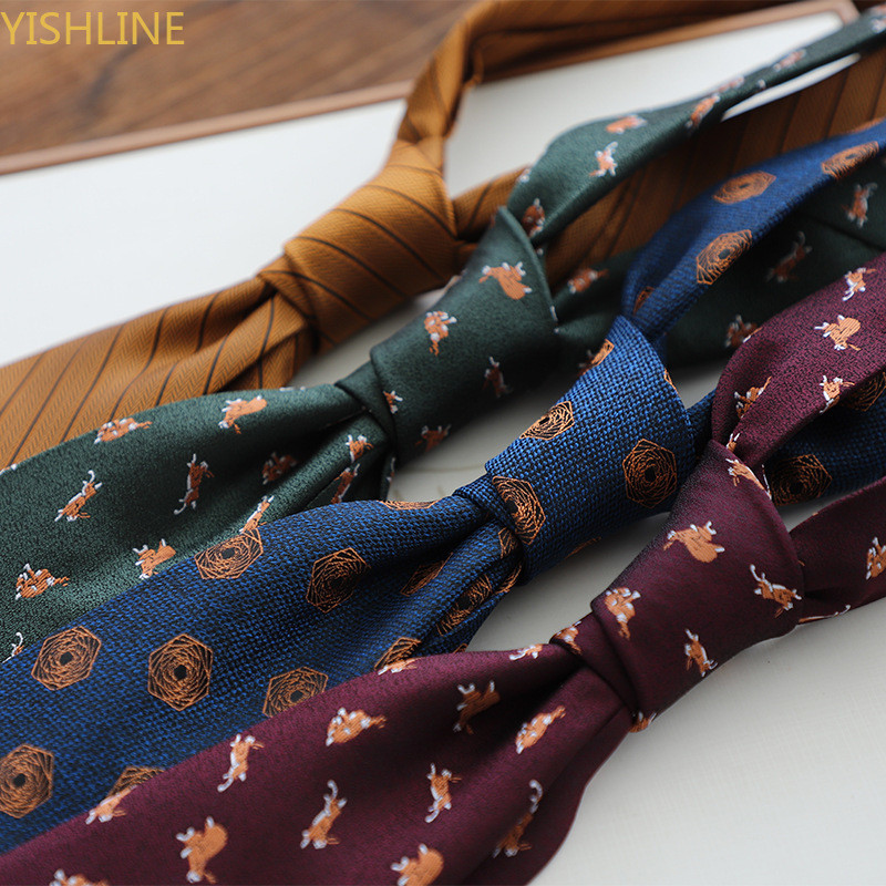 8 ซม.Mens Stripes Dot คอ Tie ไวน์สีน้ําตาลผ้าไหม Ties Luxury เนคไทสําหรับธุรกิจงานแต่งงาน Tuxedo Cravat