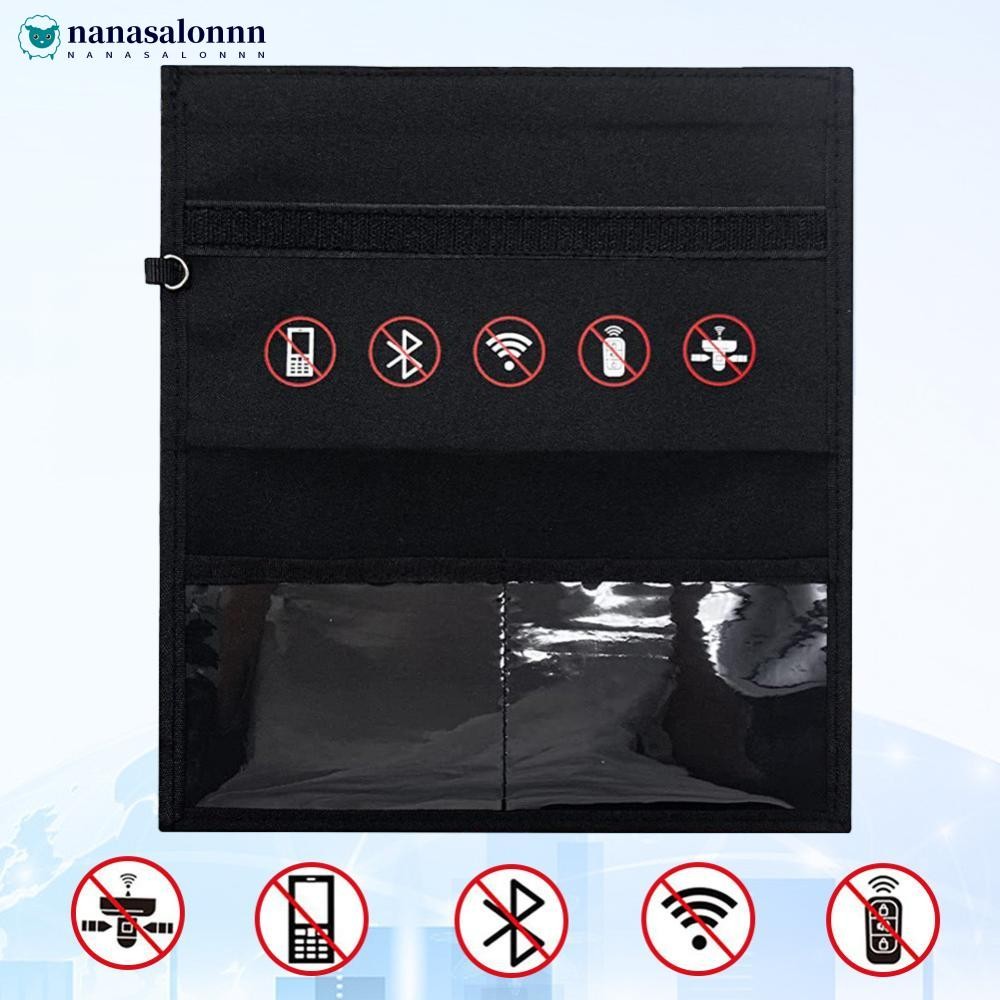 NANASALONNN 12x20 ซม./25x28 ซม./35x45 ซม.รถ Key ป้องกันรังสีสัญญาณ Shielding กระเป๋า H4R4