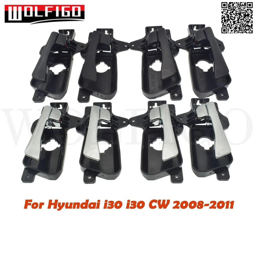 ด้านหน้าด้านหลังซ้ายขวาภายในประตูจับ Chrome/สีดําสําหรับ Hyundai Elantra Touring 2009-2012 สําหรับ I