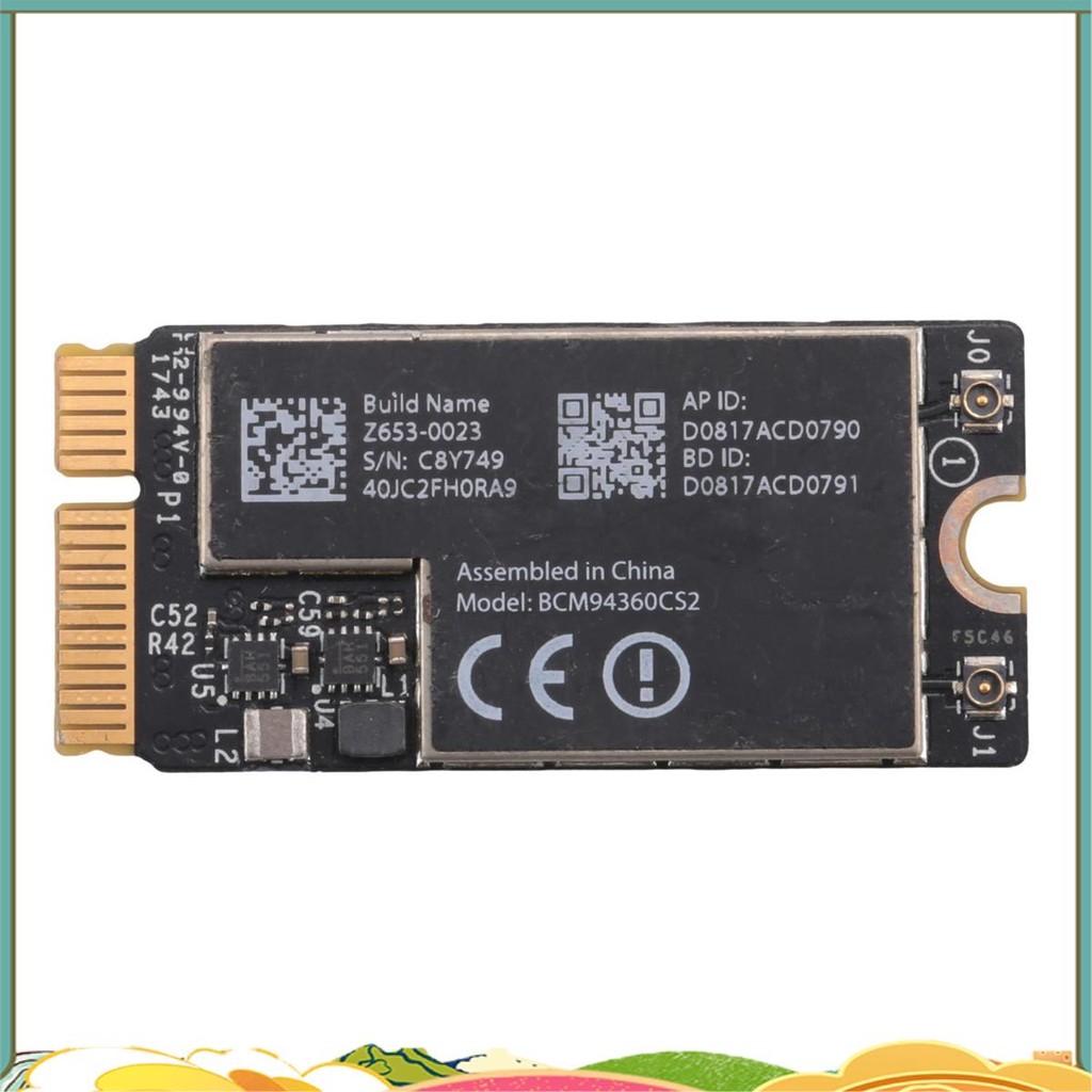 BCM94360CS2 การ์ด Wifi ไร้สาย 4.0 802.11Ac Hackintosh MacOS สําหรับ Air 11 นิ้ว A1465 13 นิ้ว A1466 