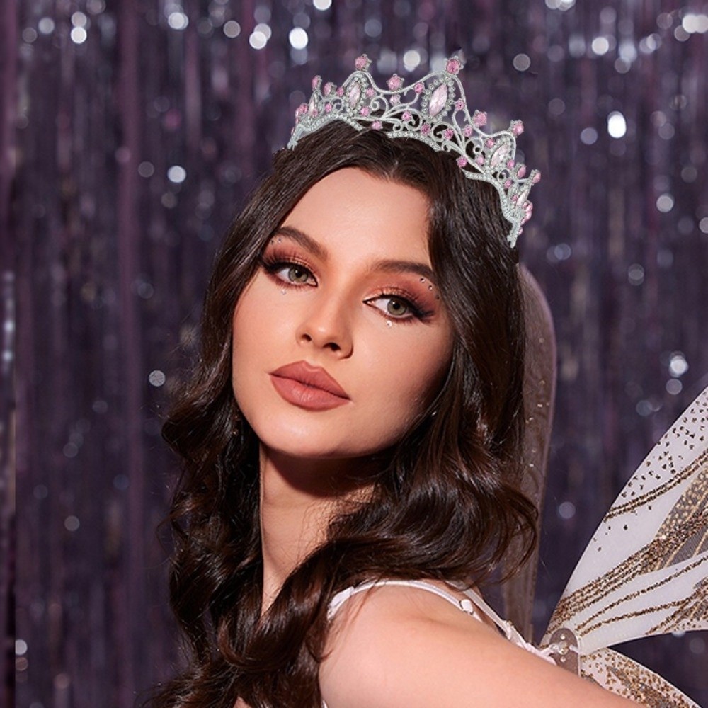 มงกุฎเจ้าหญิงคลาสสิก ประดับคริสตัลและเรเนสถ์ สำหรับเจ้าสาวหรือนำมาทำเป็นของขวัญวันเกิด - รูปที่ 2