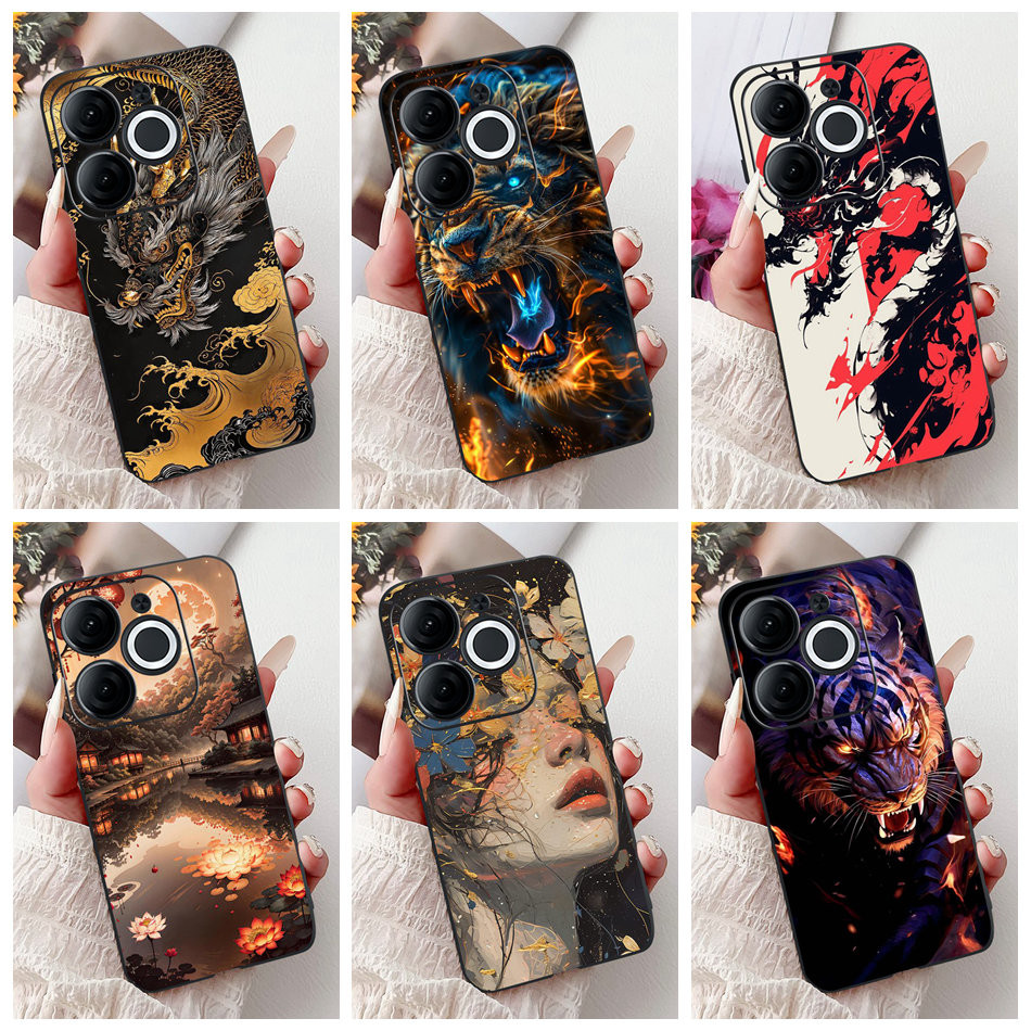 สําหรับ Itel A80 A671L A671LC ใหม่ Cool Dragon ภาพวาดปลอก ItelA80 ซิลิโคนนุ่ม TPU เคสโทรศัพท์