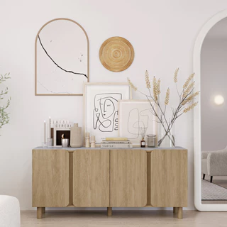 SB Design Square ตู้เตี้ย รุ่น Skift ขนาด 160 ซม. Light Wood (160x40x73 ซม.) แบรนด์ SB FURNITURE
