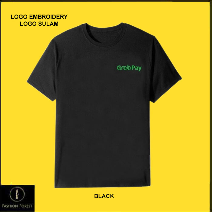 เสื้อยืดคอกลมไมโครไฟเบอร์ Quick Dry Jersey โลโก้ Embro GB Pay Transfer QR Pay Pay Requement 22 BS