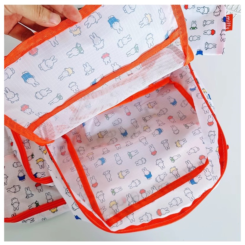น่ารัก กระต่าย ถุงซักผ้า ชุด 4 ชิ้น - ที่เก็บของแบบพับได้ระบายอากาศได้สําหรับเดินทางและบ้าน - รูปที่ 4