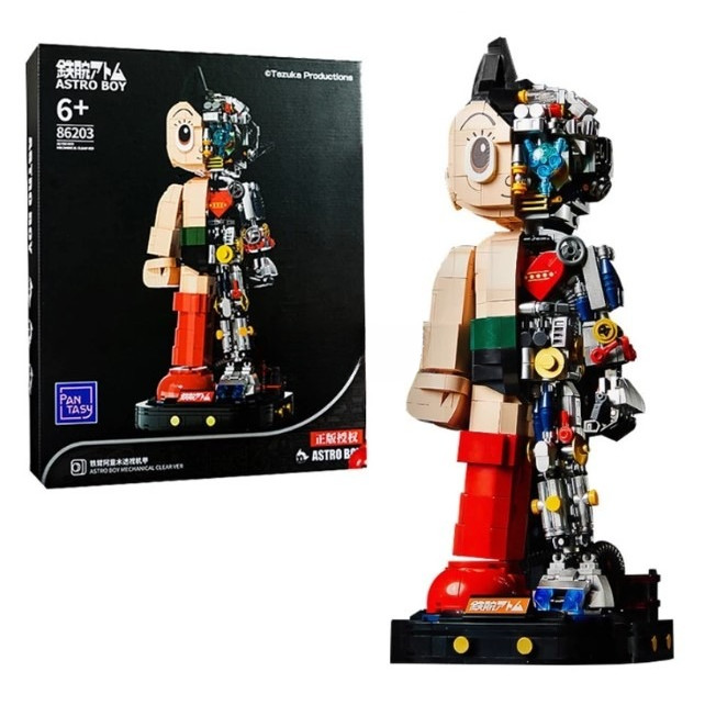 Walai Toy เลโก้กลไกครึ่งใส รุ่น 86203 บล็อกตัวต่อ Astro Boy อะตอม  ตัวต่อขนาดใหญ่ ประกอบง่าย ของสะสม
